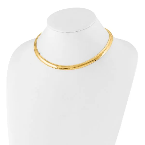 Leslie's 14K 8mm Lightweight Domed Omega Necklace Image 2 Diamond Design Jewelers Somerset, KY