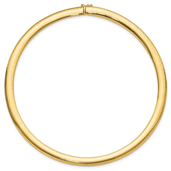 Leslie's 14K 8mm Lightweight Domed Omega Necklace Image 3 Diamond Design Jewelers Somerset, KY