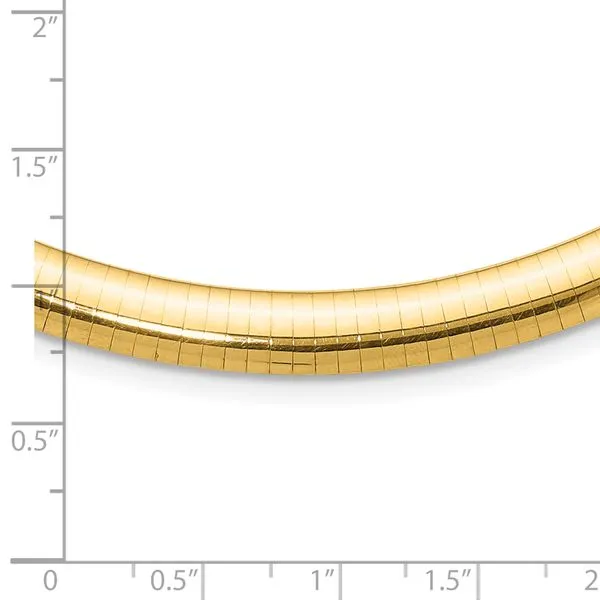 Leslie's 14K 8mm Lightweight Domed Omega Necklace Image 4 Diamond Design Jewelers Somerset, KY