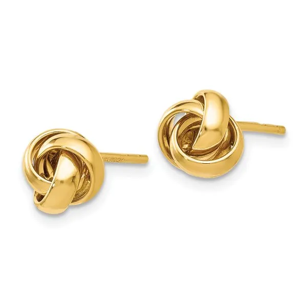 Leslie's 10K Polished Post Earrings Image 2 Thomas A. Davis Jewelers Holland, MI