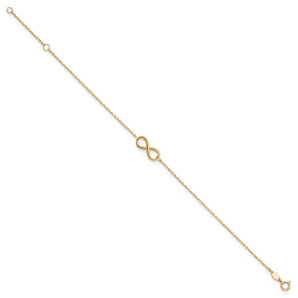 Leslie's 10K Polished Infinity with 1in ext. Bracelet Image 2 S&E Jewelers Depew, NY