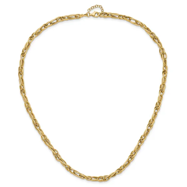 Leslie's 10K Polished Fancy Link w/1in ext. Necklace Image 4 Boyd Jewelers Wesley Chapel, FL