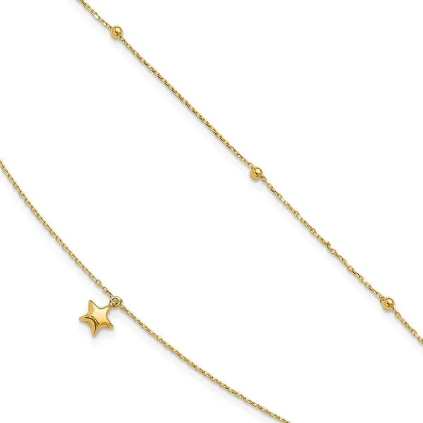 Leslie's 10K Polished 2-Strand Star 9in Plus 2in ext. Anklet Atlanta West Jewelry Douglasville, GA