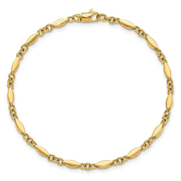 Leslie's 10K Polished Fancy Link Bracelet Image 4 Moseley Diamond Showcase Inc Lexington, SC