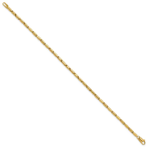 Leslie's 10K Polished Fancy Link Bracelet Image 2 Valentine's Fine Jewelry Dallas, PA