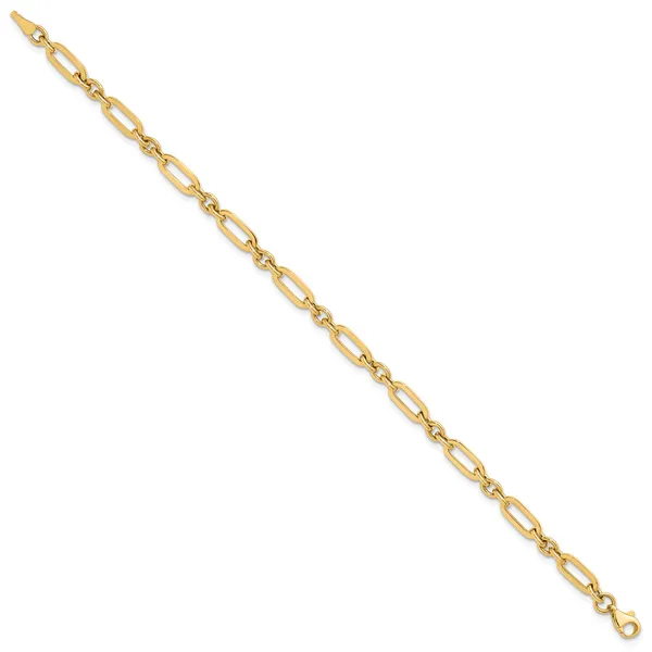 Leslie's 10K Polished Fancy Link Bracelet Image 2 Grayson & Co. Jewelers Iron Mountain, MI