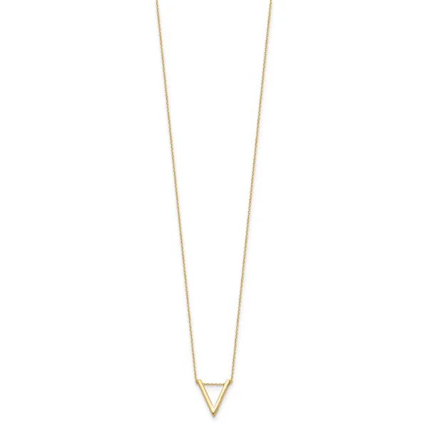 Leslie's 10K Polished V Necklace Image 2 Tidwells of Greenwood Greenwood, SC