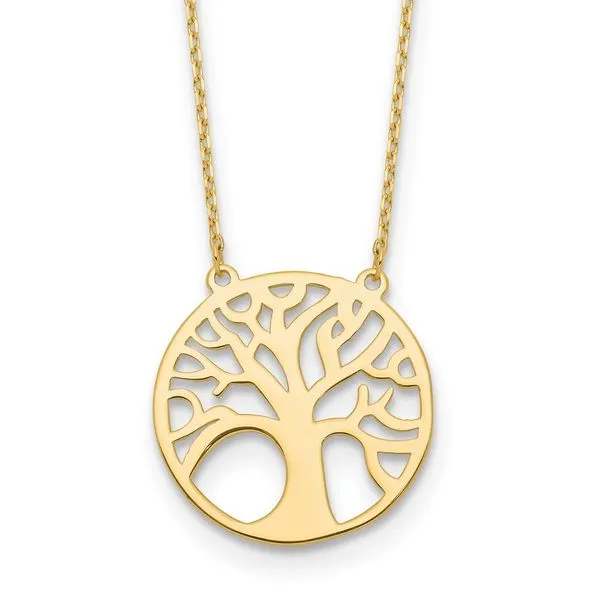 Leslie's 10K Polished Tree of Life Necklace Gaines Jewelry FLINT, MI