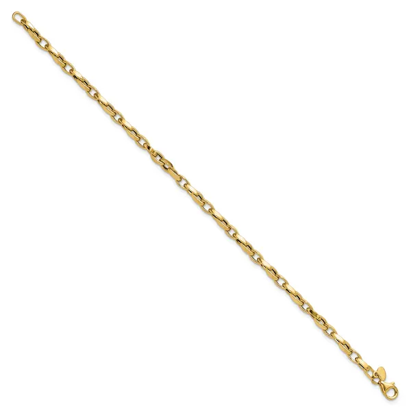 Leslie's 10K Polished Fancy Link Bracelet Image 2 Leslie E. Sandler Fine Jewelry and Gemstones rockville , MD
