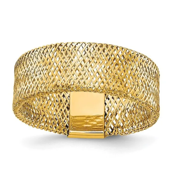 Leslie's 10k Polished/Textured Stretch Ring Spath Jewelers Bartow, FL