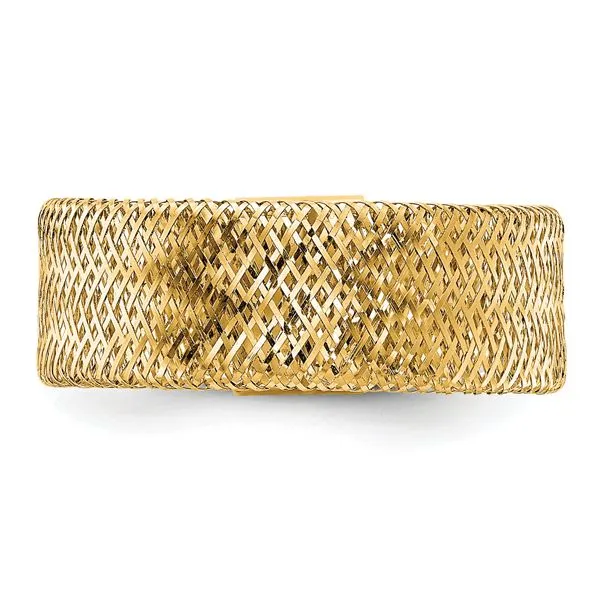 Leslie's 10k Polished/Textured Stretch Ring Image 4 Spath Jewelers Bartow, FL