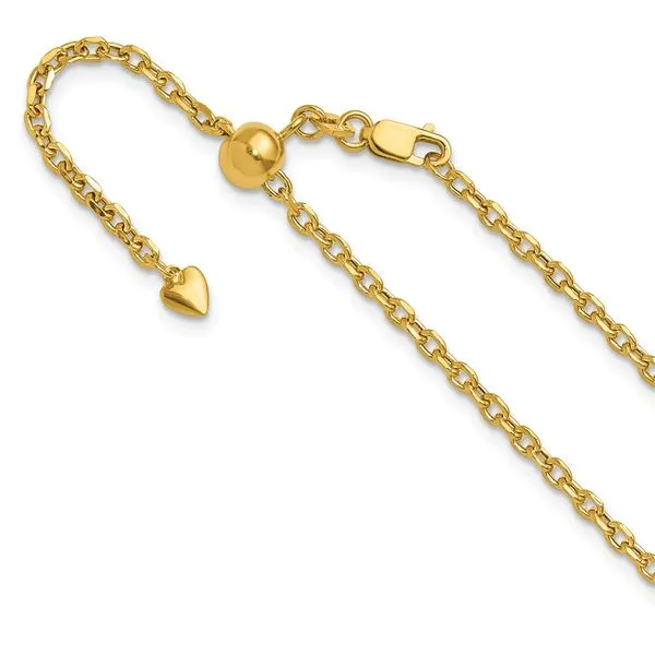 Leslie's 14K Adjustable 2.5mm Semi-Solid D/C Cable Chain Johnson Jewellers Lindsay, ON