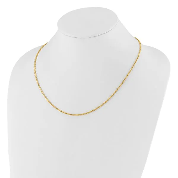Leslie's 14K Adjustable 2.5mm Semi-Solid D/C Cable Chain Image 3 Johnson Jewellers Lindsay, ON