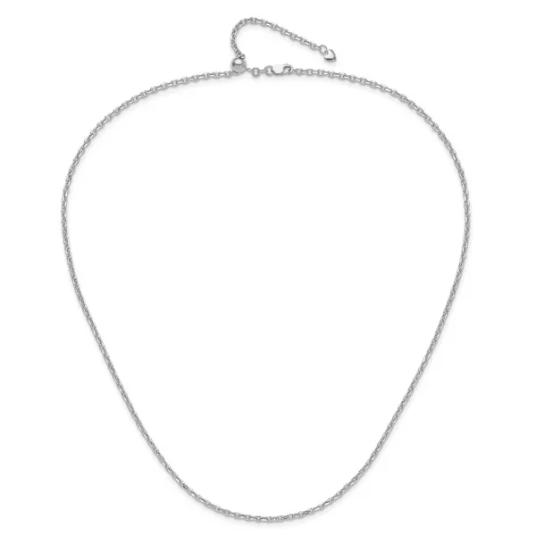 Leslie's 14K White Gold Adjustable 2.5mm Semi-Solid D/C Cable Chain Image 4 Johnson Jewellers Lindsay, ON