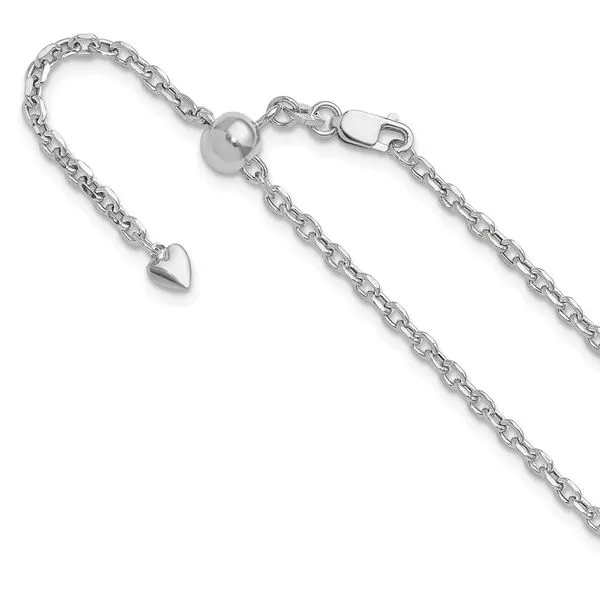Leslie's 14K White Gold Adjustable 2.5mm Semi-Solid D/C Cable Chain Jewelry Design Studio Jensen Beach, FL