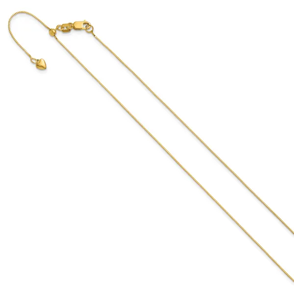 Leslie's 14K Adjustable .55mm Baby Box Chain Image 2 Arlene's Fine Jewelry Vidalia, GA