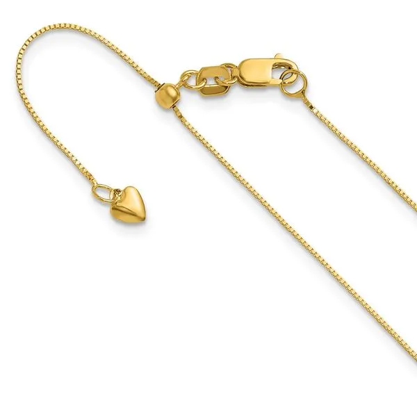 Leslie's 14K Adjustable .55mm Baby Box Chain Johnson Jewellers Lindsay, ON