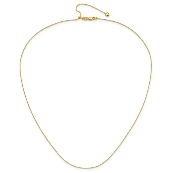 Leslie's 14K Adjustable .8mm D/C Wheat Chain Image 4 Johnson Jewellers Lindsay, ON