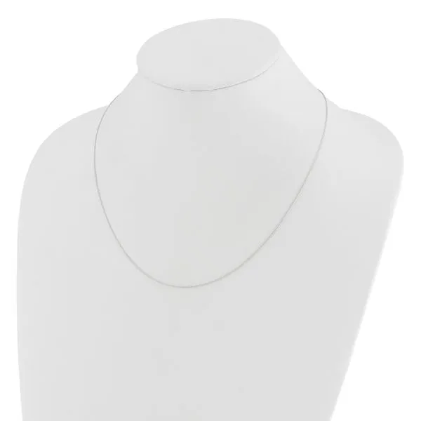 Leslie's 14K White Gold Adjustable .8mm D/C Wheat Chain Image 3 Diny's Jewelers Middleton, WI