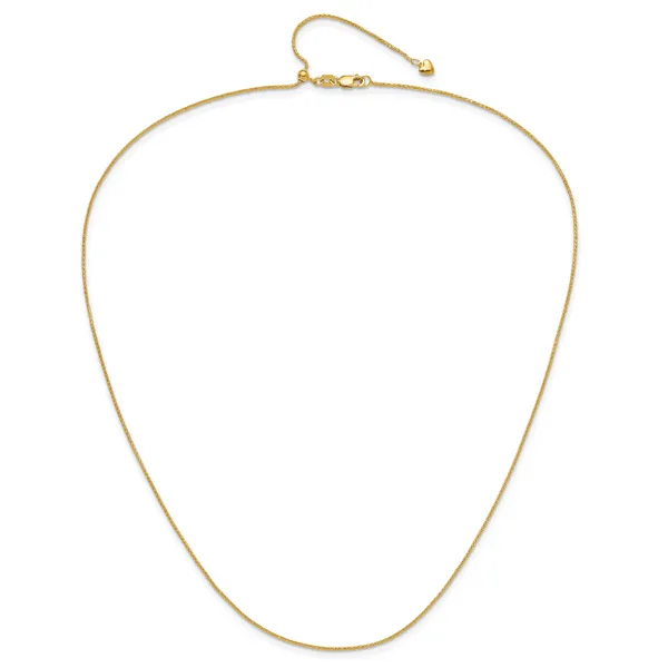 Leslie's 14K Adjustable .95mm D/C Wheat Chain Image 4 Diamond Design Jewelers Somerset, KY