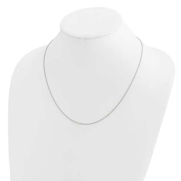 Leslie's 14K White Gold Adjustable .95mm D/C Wheat Chain Image 3 Johnson Jewellers Lindsay, ON