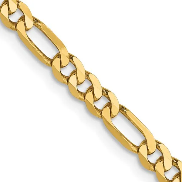 Leslie's 14K 3mm Flat Figaro Chain Diamond Design Jewelers Somerset, KY