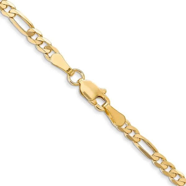 Leslie's 14K 3mm Flat Figaro Chain Image 3 Diamond Design Jewelers Somerset, KY