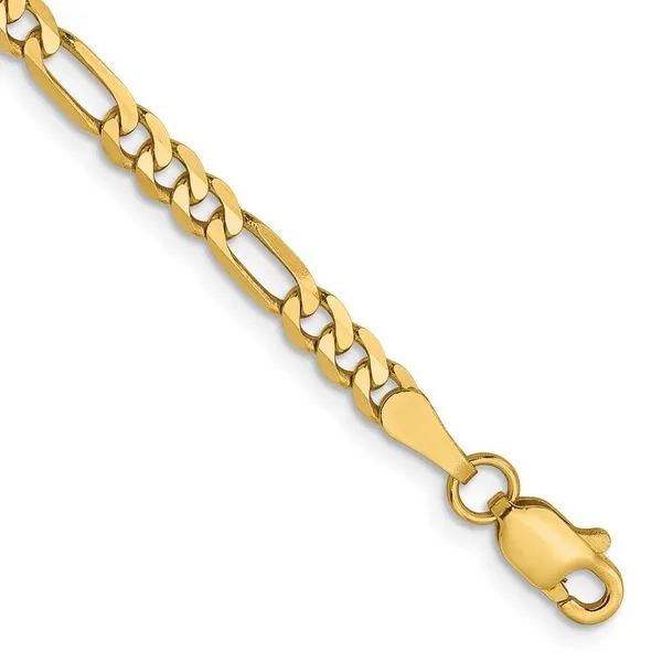 Leslie's 14K 3mm Flat Figaro Chain Diamond Design Jewelers Somerset, KY