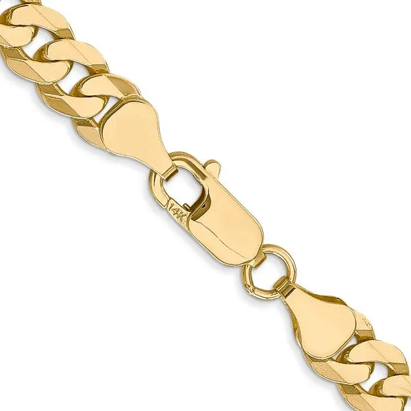 Leslie's 14K 7.25mm Flat Beveled Curb Chain Image 3 Diny's Jewelers Middleton, WI