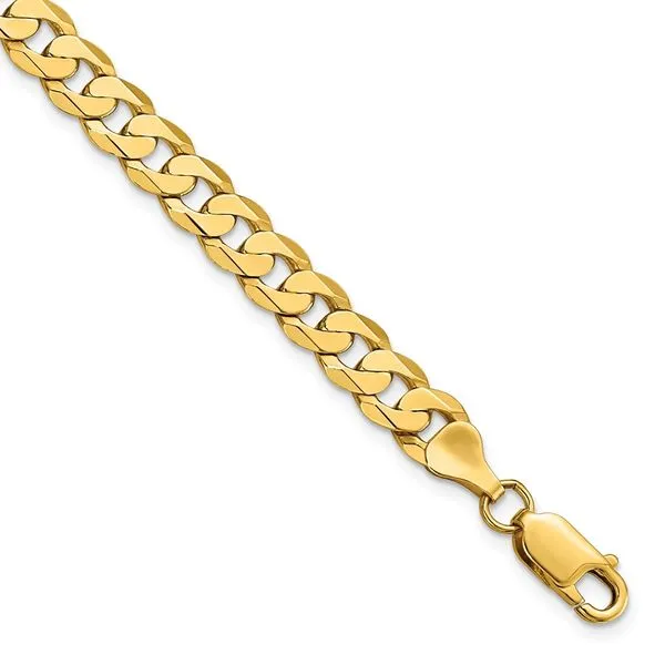 Leslie's 14K 7.25mm Flat Beveled Curb Chain Johnson Jewellers Lindsay, ON