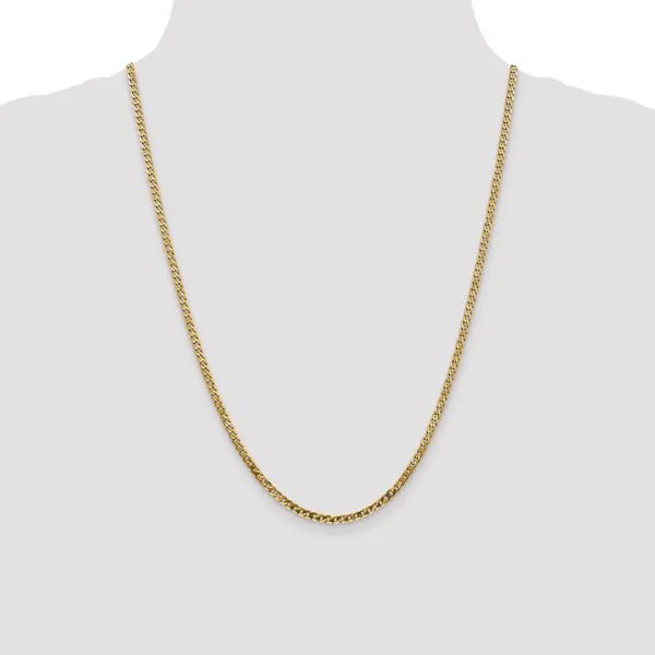 Leslie's 14K 2.9mm Flat Beveled Curb Chain Image 4 Albert's Jewelers Kingsland, GA