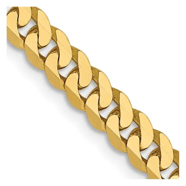 Leslie's 14K 3.9mm Flat Beveled Curb Chain Diny's Jewelers Middleton, WI