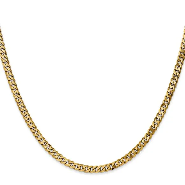 Leslie's 14K 3.9mm Flat Beveled Curb Chain Image 2 Diny's Jewelers Middleton, WI