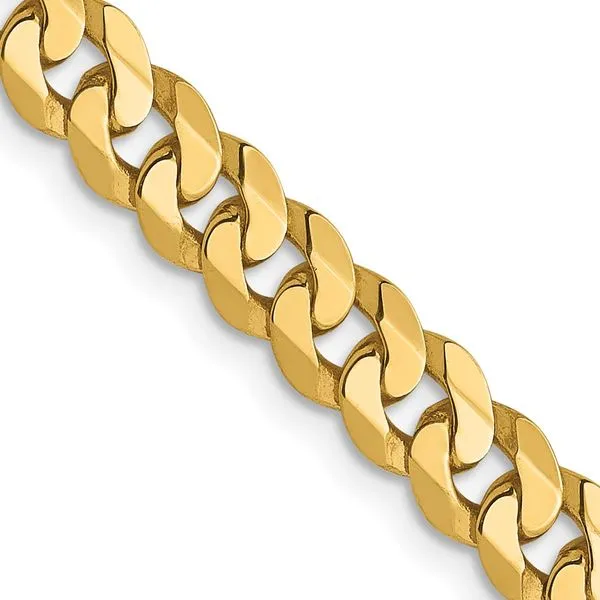 Leslie's 14K 4.5mm Flat Beveled Curb Chain Diamond Design Jewelers Somerset, KY