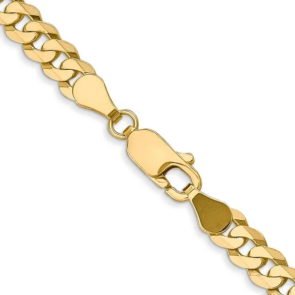 Leslie's 14K 4.5mm Flat Beveled Curb Chain Image 3 Diamond Design Jewelers Somerset, KY