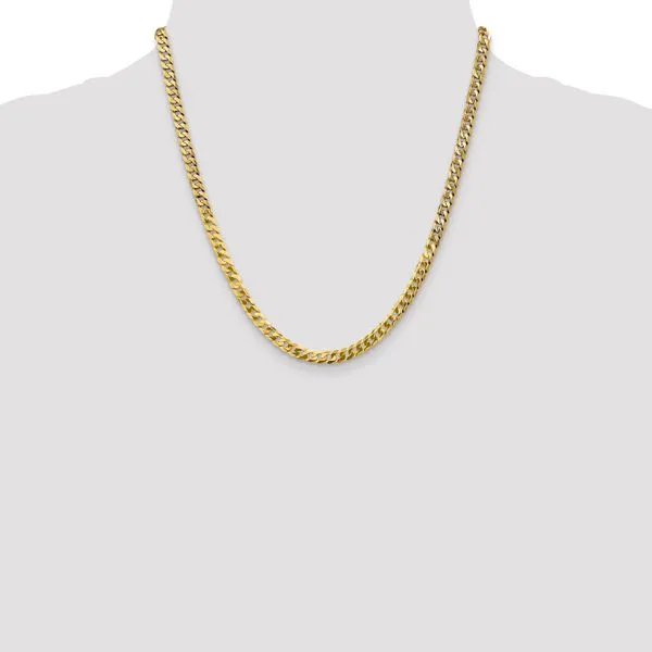 Leslie's 14K 4.5mm Flat Beveled Curb Chain Image 4 Diamond Design Jewelers Somerset, KY