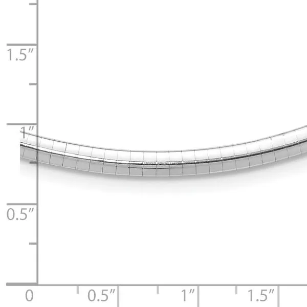 Leslie's 14K White Gold 4mm Domed Omega Necklace Image 4 Jewelry Design Studio Jensen Beach, FL