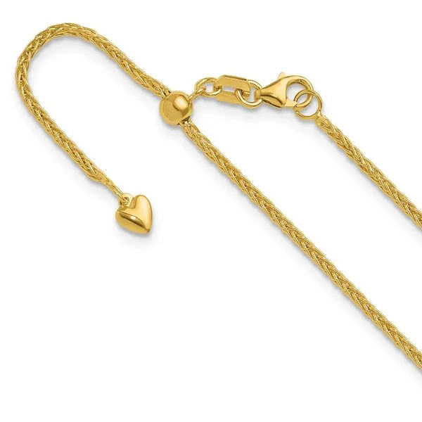 Leslie's 14K Adjustable 1.5mm Wheat Chain Diny's Jewelers Middleton, WI