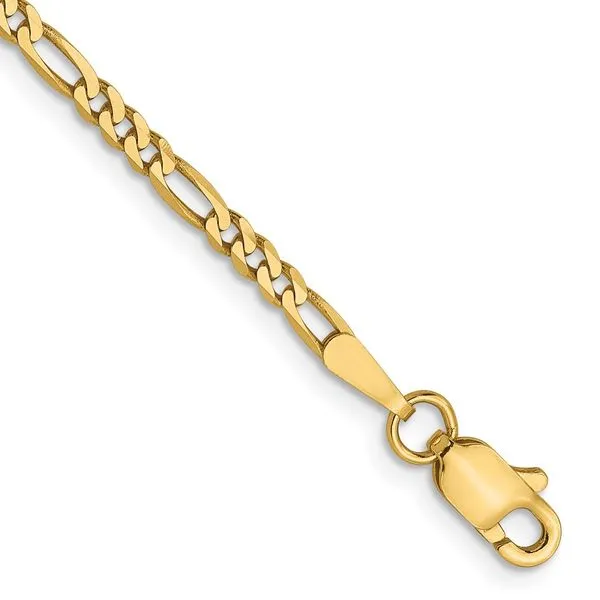 Leslie's 14K 2.25mm Flat Figaro Chain Diny's Jewelers Middleton, WI