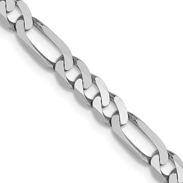Leslie's 14K 4mm White Gold Flat Figaro Chain  Lobster Clasp G.G. Gems, Inc. Scottsdale, AZ