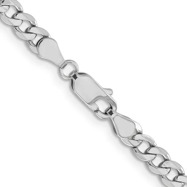 Leslie's 14K White Gold 5mm Flat Figaro Chain Image 3 Diamond Design Jewelers Somerset, KY
