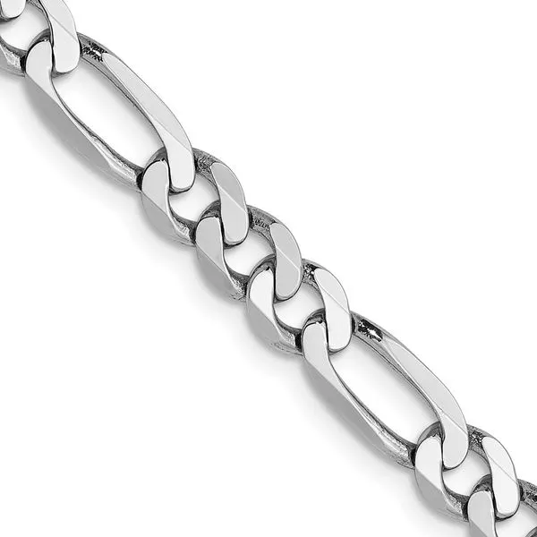 Leslie's 14K White Gold 5mm Flat Figaro Chain Jewelry Design Studio Jensen Beach, FL