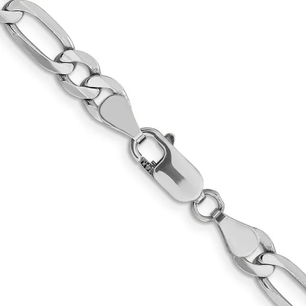 Leslie's 14K White Gold 6mm Flat Figaro Chain Image 3 Jewelry Design Studio Jensen Beach, FL