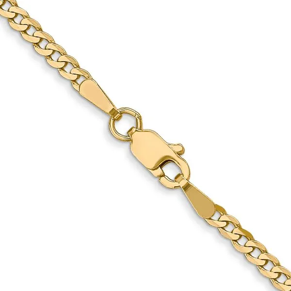 Leslie's 14K 2.2mm Flat Beveled Curb Chain Image 3 Johnson Jewellers Lindsay, ON