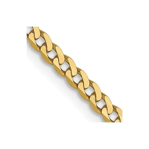 Leslie's 14K 2.2mm Flat Beveled Curb Chain Diamond Design Jewelers Somerset, KY