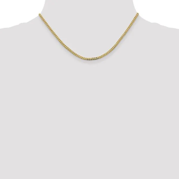 Leslie's 14K 2.3mm Flat Beveled Curb Chain Image 4 Diny's Jewelers Middleton, WI