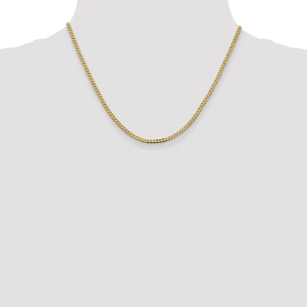 Leslie's 14K 2.3mm Flat Beveled Curb Chain Image 4 Diny's Jewelers Middleton, WI