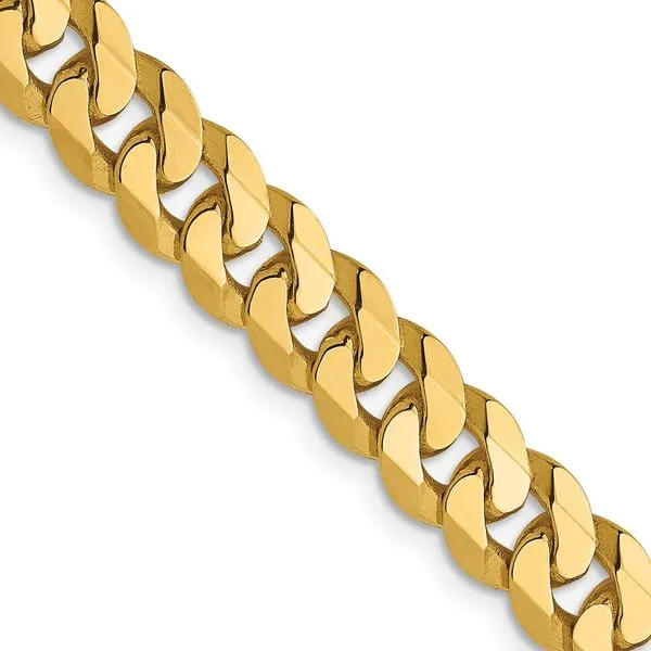 Leslie's 14K 6.1mm Flat Beveled Curb Chain Diamond Design Jewelers Somerset, KY