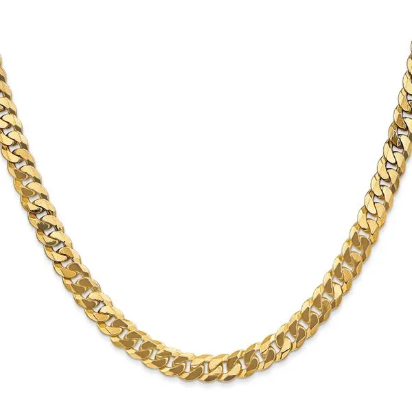 Leslie's 14K 6.1mm Flat Beveled Curb Chain Image 2 Diamond Design Jewelers Somerset, KY