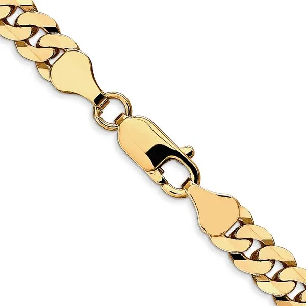 Leslie's 14K 6.1mm Flat Beveled Curb Chain Image 3 Diamond Design Jewelers Somerset, KY